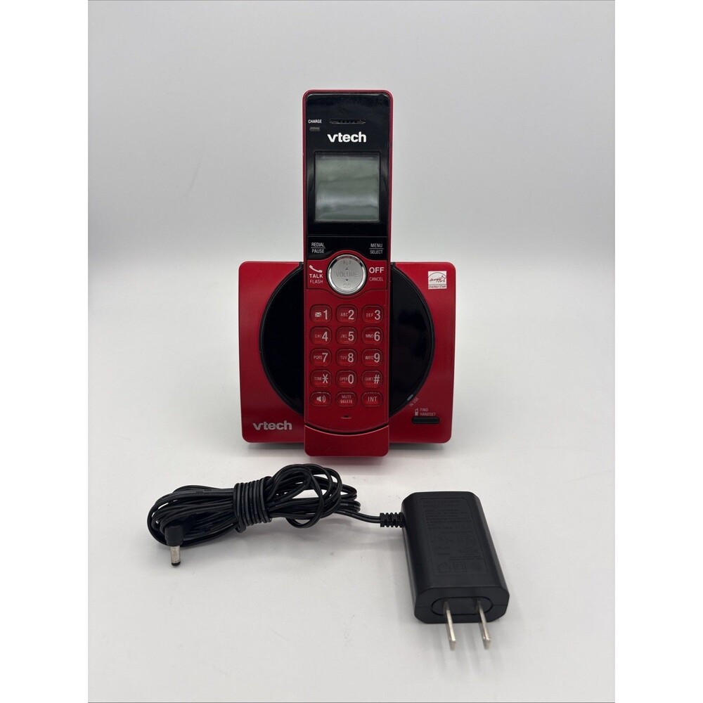 VTech CS6919-16  6.0 Cordless Phone, Red Tested Works See Pics